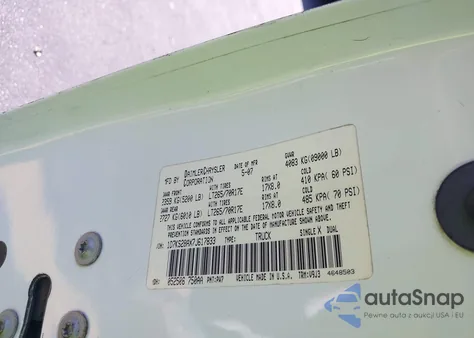 2007 Dodge Ram 2500 Slt/Trx4 Off Road/Sport/Power Wagon z USA, uszkodzony, nr VIN 1D7KS28AX7J617833